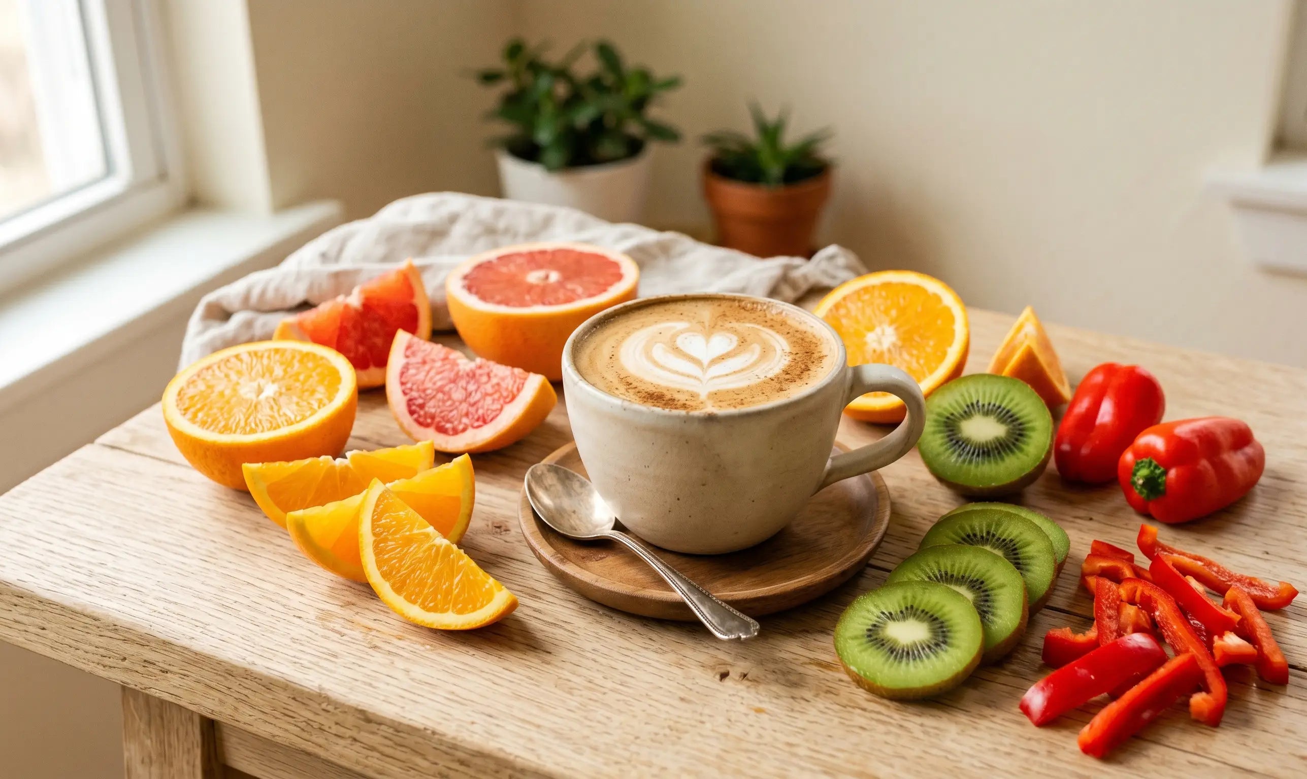 Vitamine C : bienfaits, dose et aliments riches pour les amateurs de café